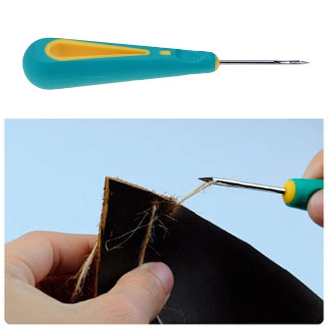 Alène crochet aiguille acier Stitcher trou poinçonnant cuir à coudre poinçon aig
