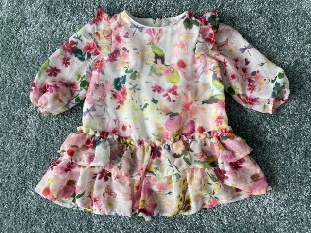Ted Baker Baby Girl Floral Dress - 0-3 Months/62 cm