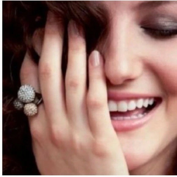 Stella and Dot Soiree Trio Ring Pave Rhinestone