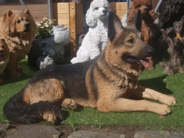 Deutscher Schäferhund  Deko Figur  Dekofigur Hunde Garten HOTANT NEU