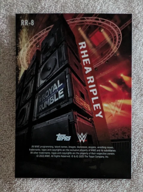 NUMBERED 05/50 RHEA Ripley Wwe Royal Rumble 2025 Indianapolis Topps