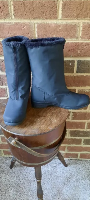 Womens TOTE Chromatic Boots - Fur Lined, Waterproof, Black Sz 10