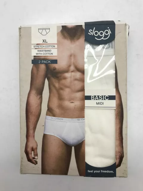 SLOGGI MEN BASIC Maxi Brief 2 Pack - White - Medium / 34 £18.00