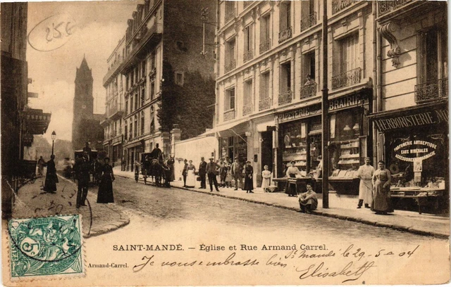CPA AK St-MANDÉ - Church and Rue Armand Carrel (390480)