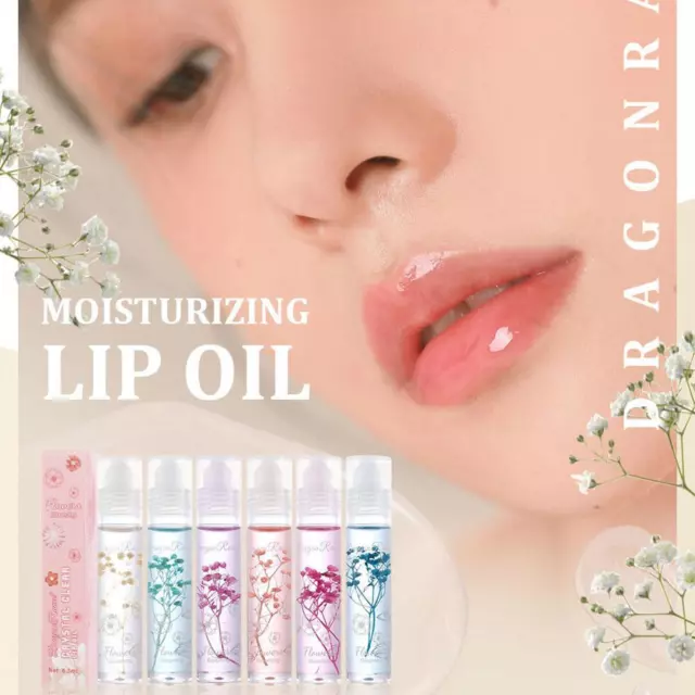 Flower Lip Oil Color Changing Lip Oil Hydrating Lip Glow Oil Moisturizing W4G0