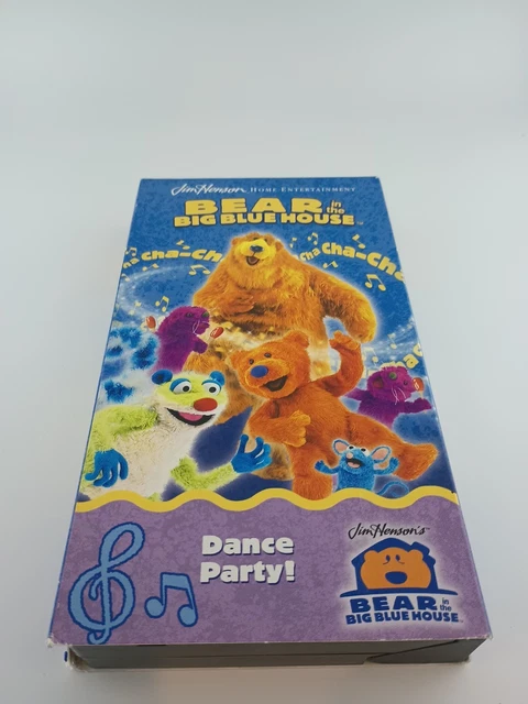 bear-in-the-big-blue-house-dance-party-vhs-7-12-picclick-uk