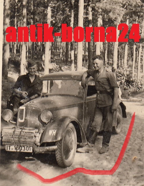 Foto WH Soldat Beute PKW Cabrio Kennung Division J Rußland Technik Einsatz G319
