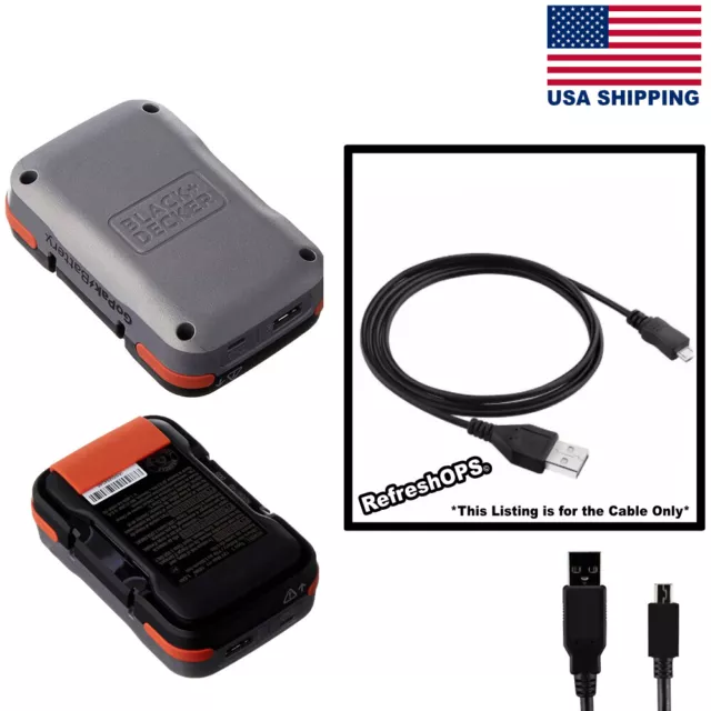 BLACK+DECKER GoPak Battery with USB Charging Cable (BCB001K) : :  Tools & Home Improvement