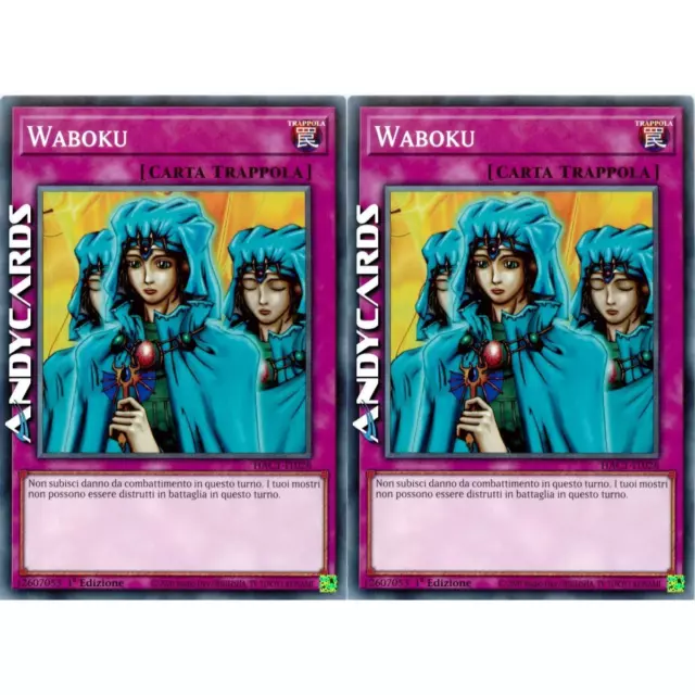 2x WABOKU • Comune • HAC1 IT026 • 1Ed • Yugioh! • ANDYCARDS