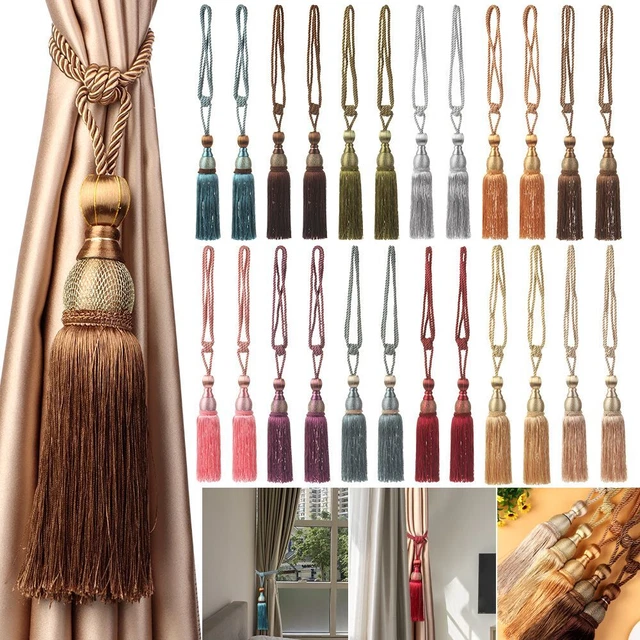 Decor Modern Simple Tassel Curtain Rope Tie Backs Holder Strap Braided Tiebacks