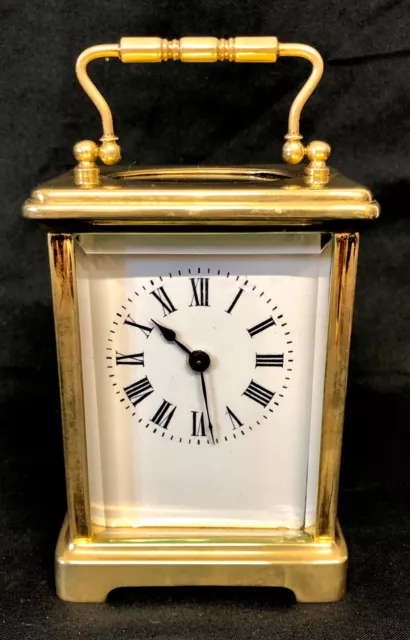 Brass Carriage Clock Mantel Clock Timepiece with Key : Working