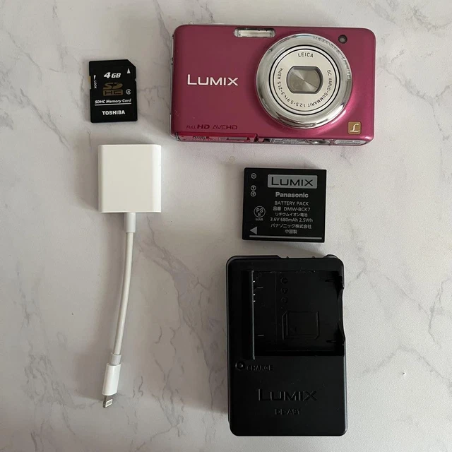 【極美品】Panasonic FX77 ピンク SDカード チャージャー 箱付き 極美品】Panasonic FX77 ピンク SDカード チャージャー 箱付き