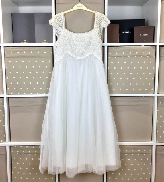 MONSOON GIRLS DRESS Age 12-13 Years Ivory Bridesmaid Party Occasion Estella  24.99 - PicClick UK