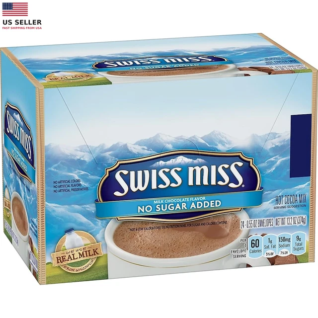 Spleada SWISS MISS NO Sugar Added Hot Cocoa Mix, Made with Splenda, Milk ...