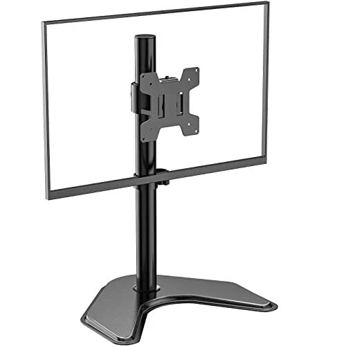 Single Monitor Stand, Free Standing Desk Stand with VESA 75 to 100, Full...