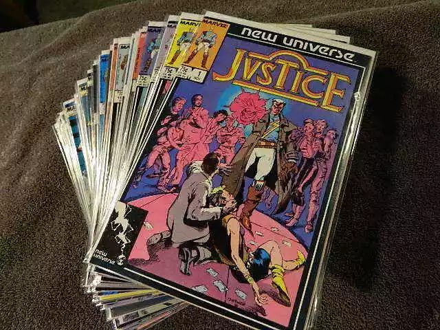 1986 MARVEL Comics JUSTICE #1-32 Complete Series Set - Low Print Run - VF/NM