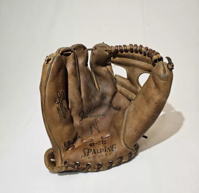 VINTAGE 1960'S SPALDING 42-272 JIM FREGOSI PRO MODEL Lefty BASEBALL GLOVE LHT 2