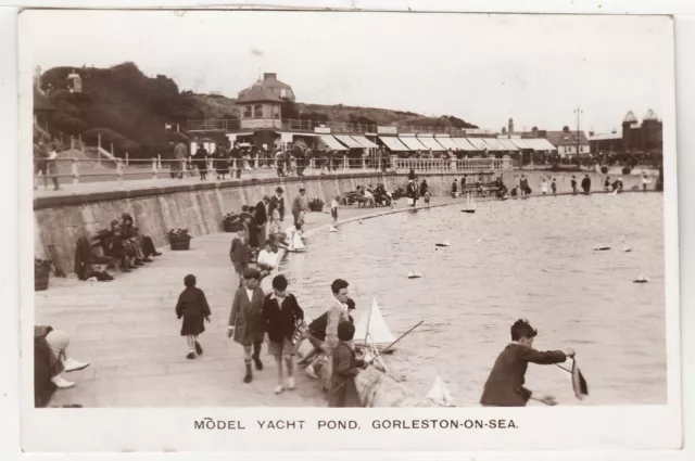 GORLESTON - Model Yacht Pond - by Yallop - Great Yarmouth - c1930s era postcard