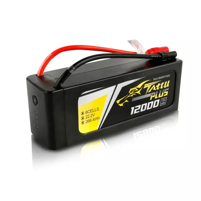 Tattu Plus 12000mAh 22.2V 15C 6S Lipo Akku AS150+XT150 Stecker Für UAV DJI S800