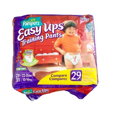 2002 VINTAGE PAMPERS Easy Ups Sesame Street Elmo 3T-4T 30 CT Rare New