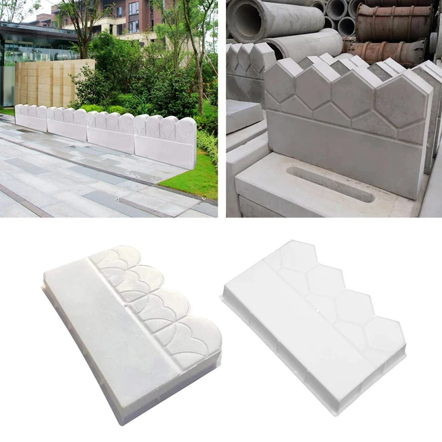 CONCRETE PLASTER Garden Fence Decor DIY Flower Bed Pavement Mould £18.