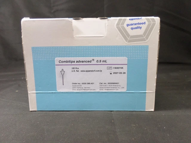 EPPENDORF Combitips Advanced 0.5 mL Pipettor Tips Purple 100 Pcs 0030089421