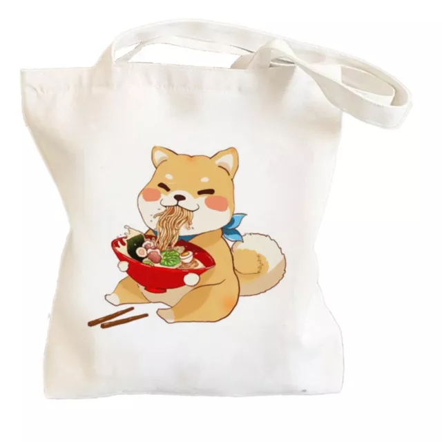 Delicious Ramen Shiba Inu Printed Tote Bag