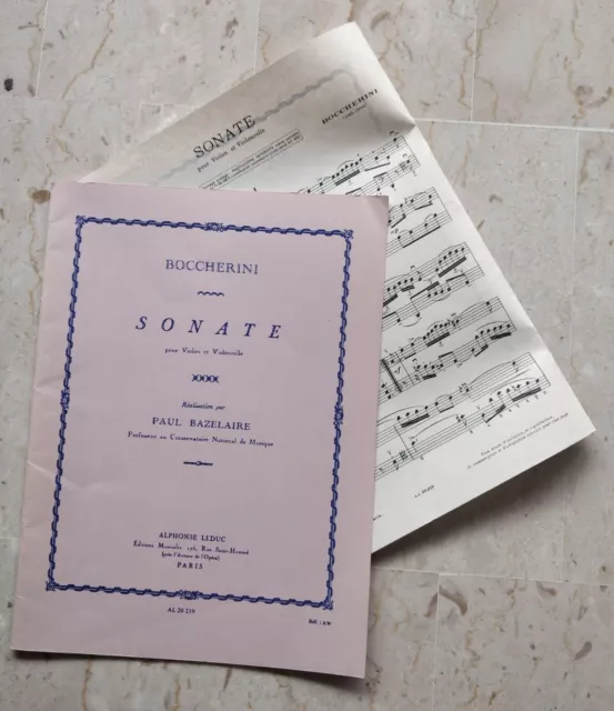 Boccherini sonate pour violon et violoncelle partitions