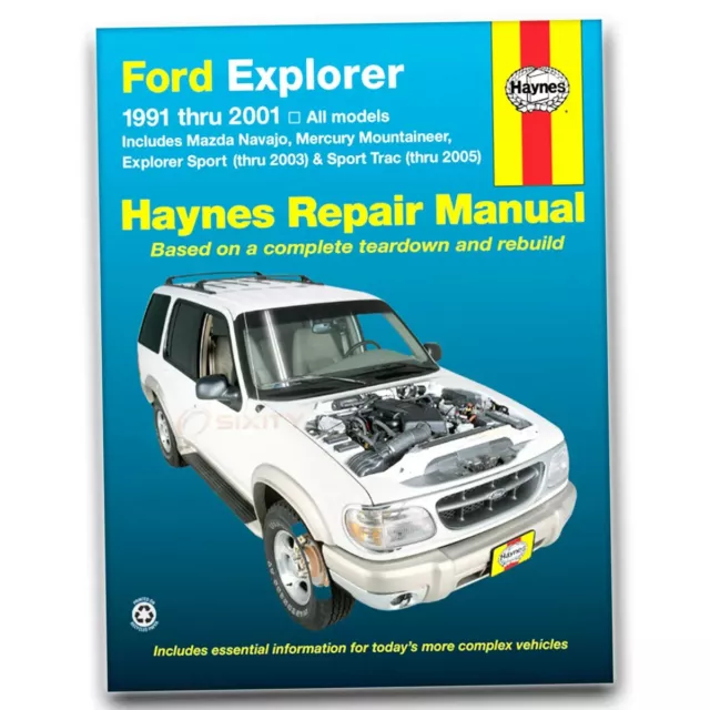 Haynes Repair Manual Ford Explorer 1991-2000  Mazda Navajo Mercury Mountaineer