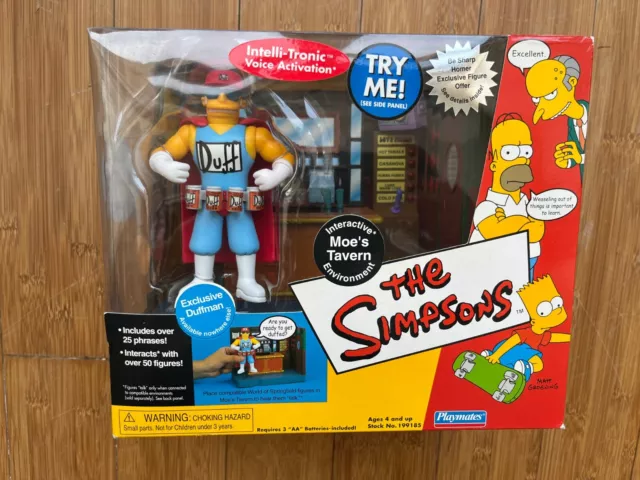 Wos Playmates Interactive The Simpsons Environment Moes Tavern Figure Duffman