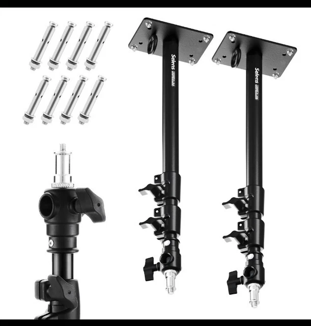 2 PIEZAS Anillo de montaje en pared para cámara Selens brazo de luz brazo superior estudio de montaje 40"
