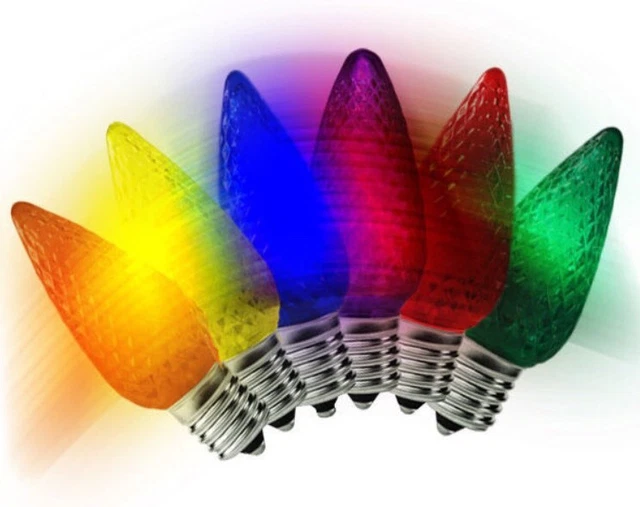 MULTI COLOR CHANGING LED Bulb C7 E12 Candelabra Christmas Light