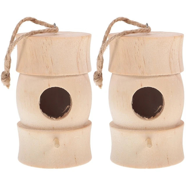 2 Pieces Bird Houses for outside Nesting Twig Hummingbird Feed The Birds Branch