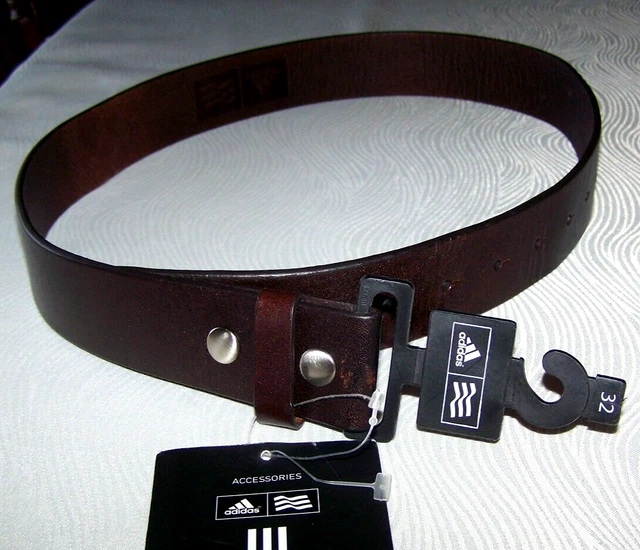 Adidas Casual Golfing Leather Belt - Black - Size 32 New W/ Tags