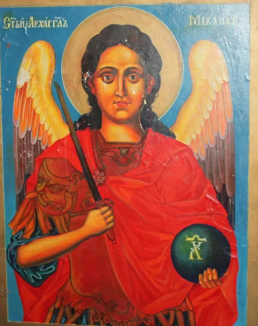 1991 icono ortodoxo pintado a mano arcángel michael