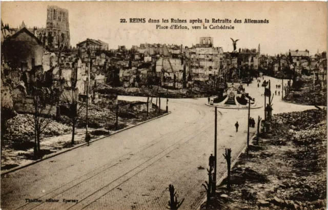 CPA AK Military REIMS in the Ruins After the Retreat of the Germans (361844)
