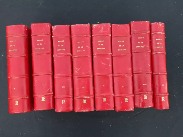 Curiosa Erotique Restif De La Bretonne Oeuvre 8Vol 1930 Illustre Gandon Cochet..