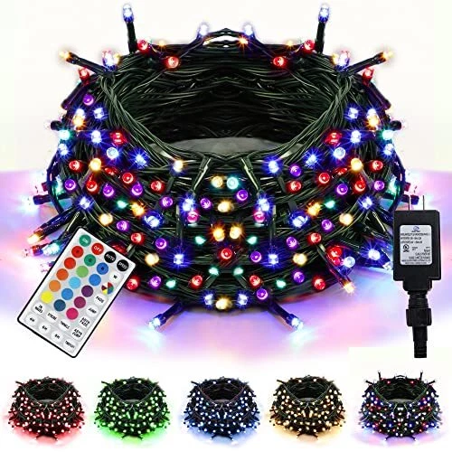 200 LED Christmas String Lights, 66ft 18 Colors RGB Changing 7 Functional