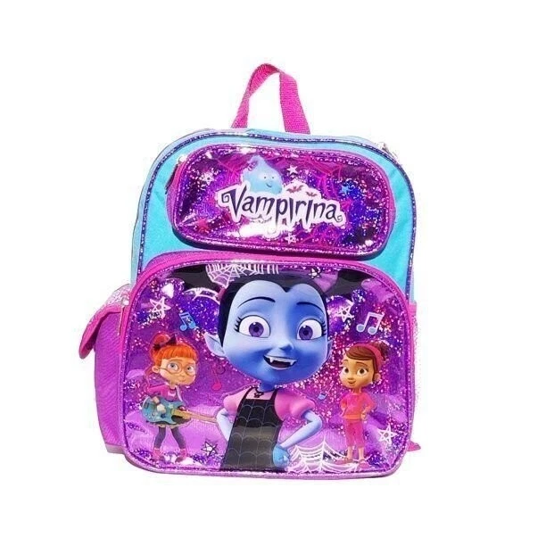 MOCHILA ESCOLAR GRANDE Morada Y Brillante De Disney Vampirina 12