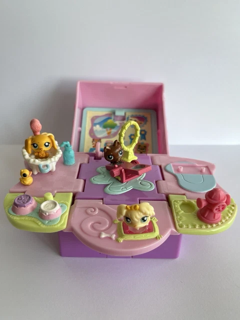LITTLEST PET SHOP- Teeniest Tiniest Mini Pop-Up Playset (2006) & 3 tiny