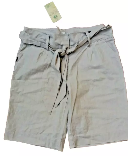 Margaret River Hemp Co Women's Hemp Shorts Beige Size 14 NWT