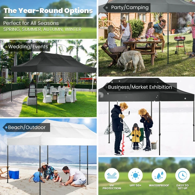 Pavillon 3x6m Gartenpavillon Partyzelt Gartenzelt Festzelt Gazebo Wasserdicht DE 3