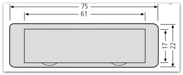 Plaque nominative RENZ 92 claire 75 x 22 mm RENZ numéro 97-9-82016 07-112 3