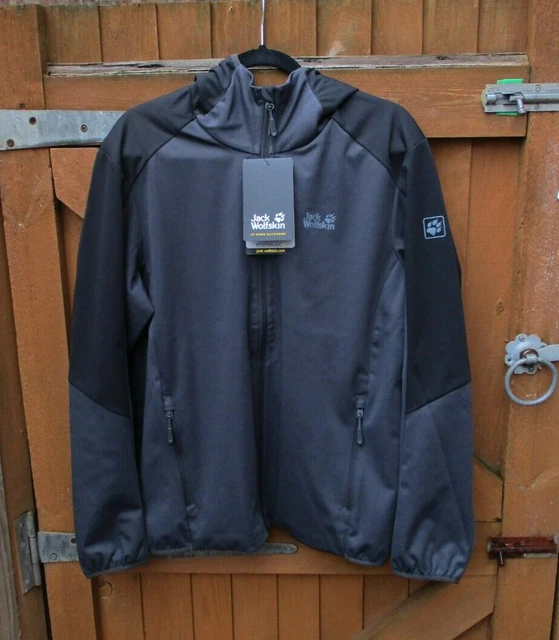 MENS JACK WOLFSKIN Jacket Go Hike SOFTSHELL Windproof Water Resistant Med BNWTs £48.05 PicClick UK