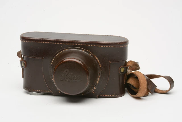 Estuche para cámara de cuero marrón genuino Leica para Leica IIIa IIIc IIIf