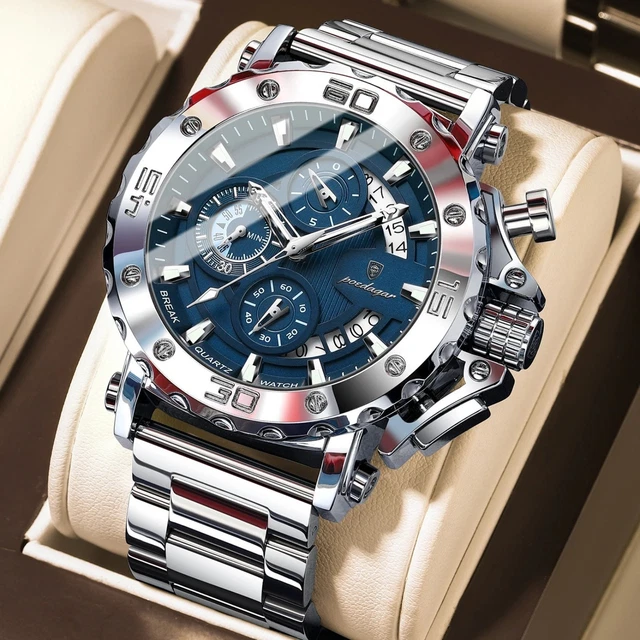Quartz Herrenuhren Luxusmarke Led Digitale Militär Uhr Edelstahl Sport Armbanduhrenc Digital