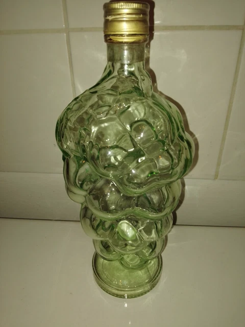 Grande Boule De Noël Vintage En Grappe De Raisin - Verre églomisé Rouge - Déco Ancienne