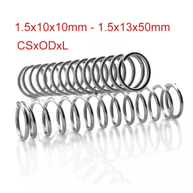 Stainless Steel Compression Springs 1.5mm Wire Dia&10-13mm Dia Compressed Spring