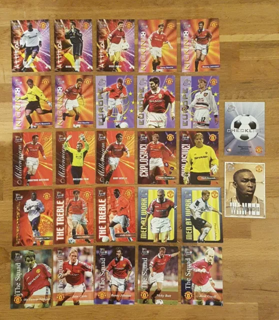 Futera Manchester United Fans' Selection 2000 - 27 Different Cards - Lot D