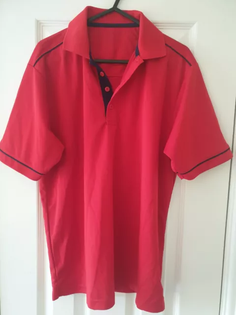 Palm Grove Mens Golf Polo T-shirt Size Small Red